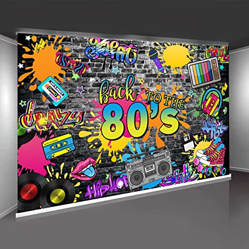 Fondo fotográfico colorido graffiti 10x7ft retro miniatura 3