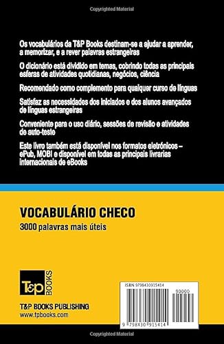 Vocabulário Português-Checo - 3000 palavras mais úteis (European Portuguese Collection) (Portuguese
