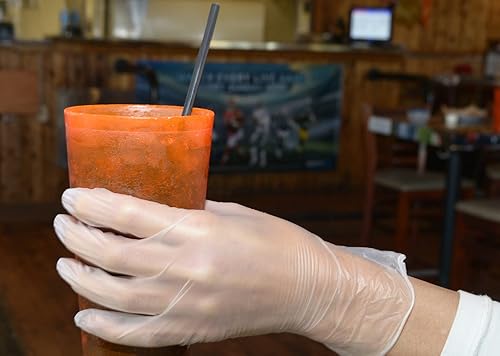 Miniatura 7 de Daxwell Guantes de vinilo, sin polvo, medianos, transparentes, F10001748 (caja de 1000, 10 cajas de 100)