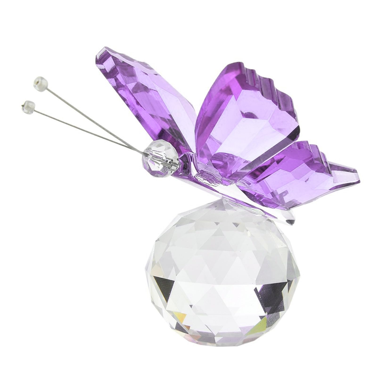 Canvas Trend 1pcs Flying Butterfly with Ball Base,Figurine Table Ornament Centerpiece Living Room Decorative Accessories for Animals Souvenir Birthday Gifts for Friend Family.(purple)