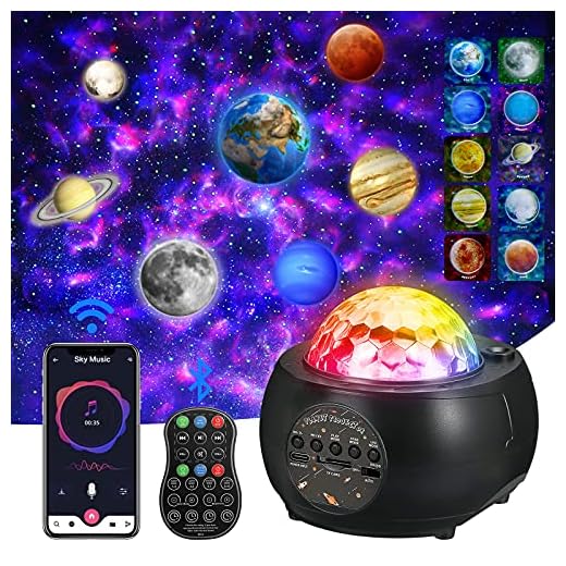 Galaxy Projector,Night Lights Projector for Livingroom Ceiling Projector, Bluetooth Music Player Mutiple Solar System Projector for Kids Adult Festival Party & Holiday, Home Planetarium