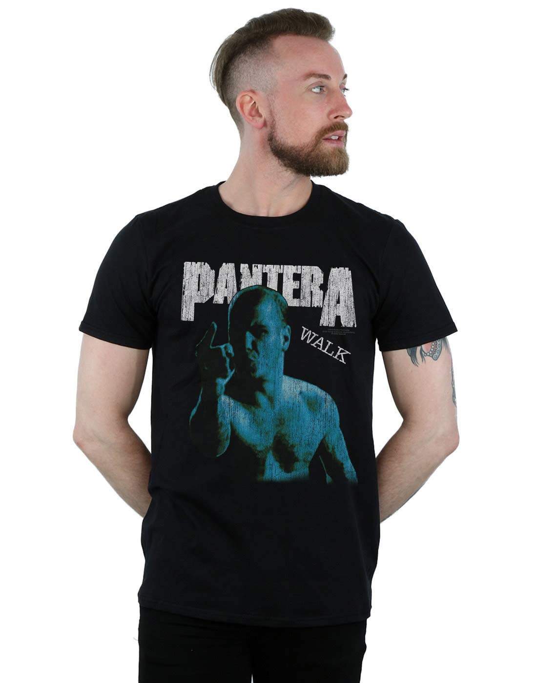 Absolute Cult Men's Black Pantera Walk Single Art T-Shirt XX-Large
