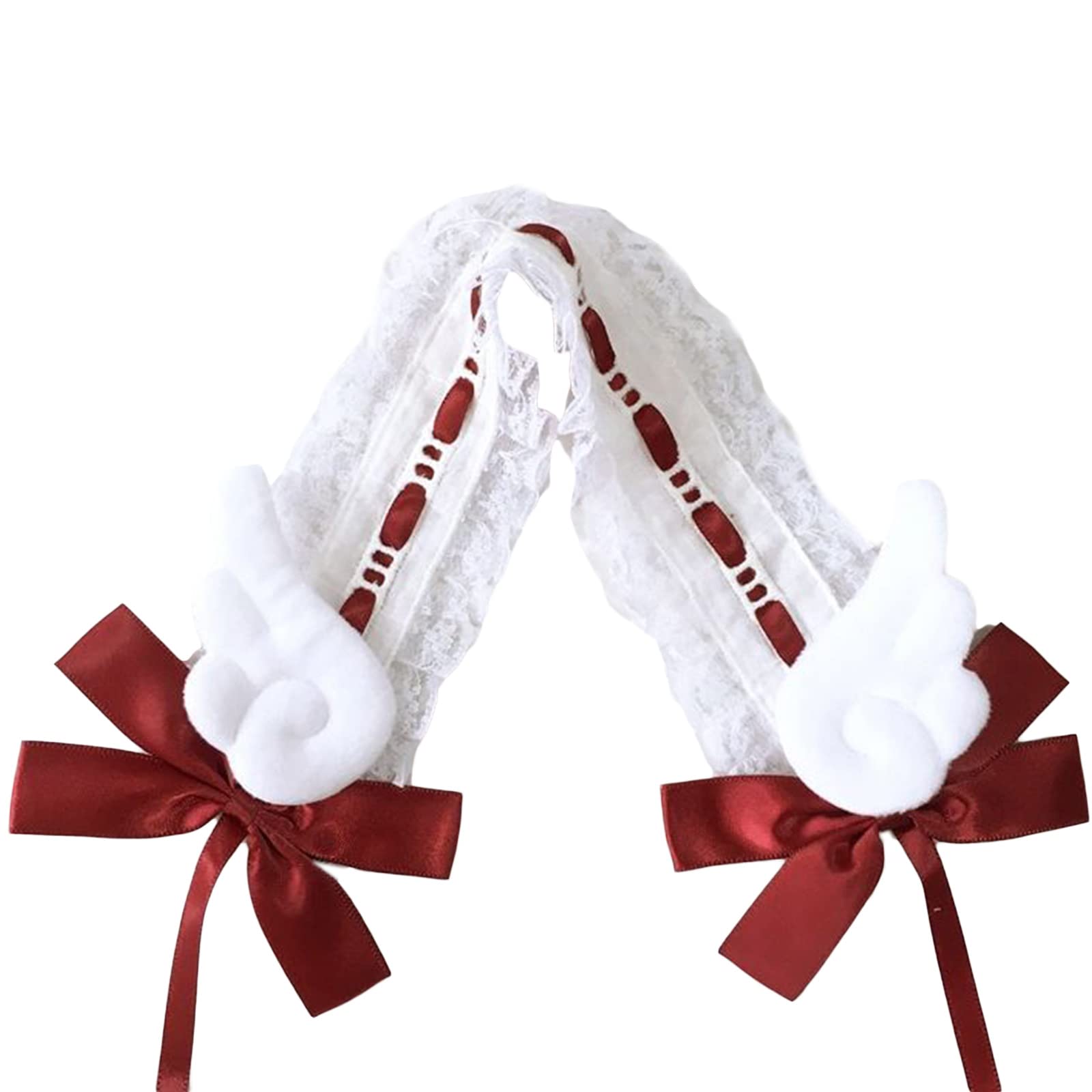 Bandeau Lolita Avec Ailes D'ange Et Nœud - Accessoire Cosplay Gothique, Fêtes, Pour Adolescentes