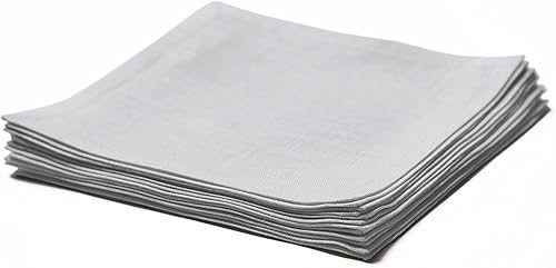 Miniatura 3 de Solino Home Servilletas de cóctel de lino, color gris suave, tela de lino 100% puro, 6 x 6 pulgadas, juego de 12 servilletas de posavasos para