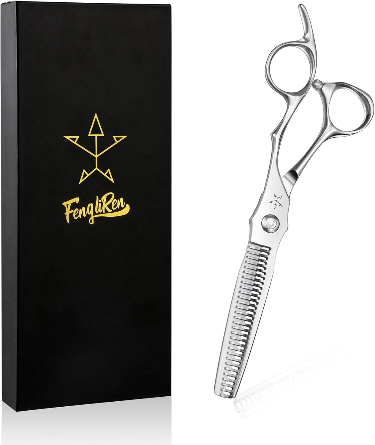 Professional Hair Cut Thinning Scissors Hair Cutting Teeth Shears Barber Hairdressing Texturizing Scissor Sharp 6.3 Inch Advanced Stainless Steel Alloy For Men Women Salon& Home