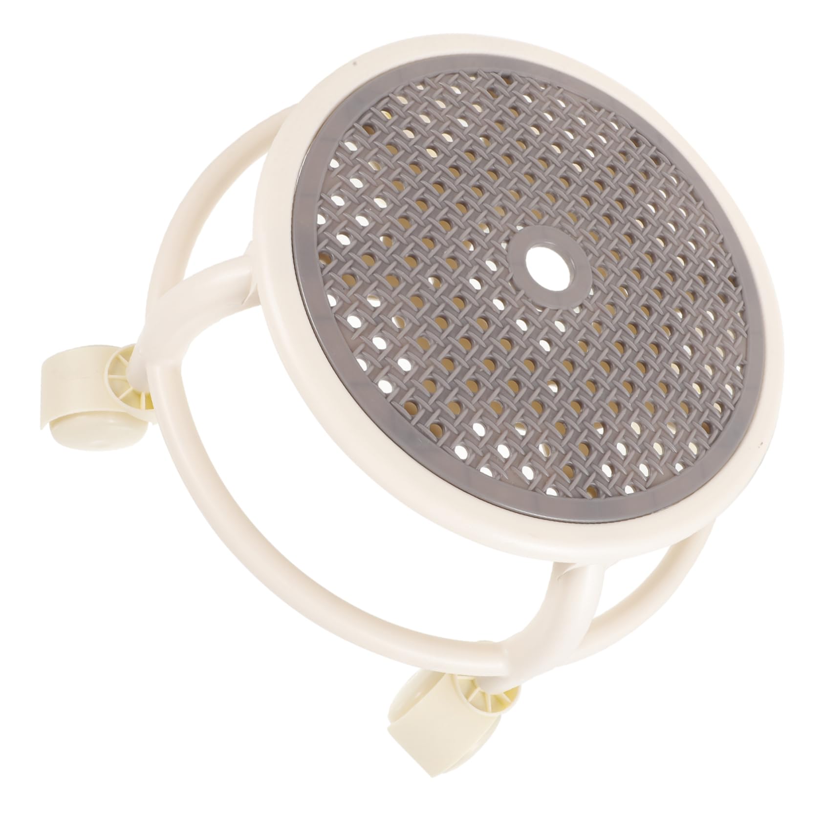 OUNONA Low Rolling Stool with Wheels Comfortable Swivel Chair Round Small Stool for Home Salon Spa Practical Versatile Grey Design for Easy Movement