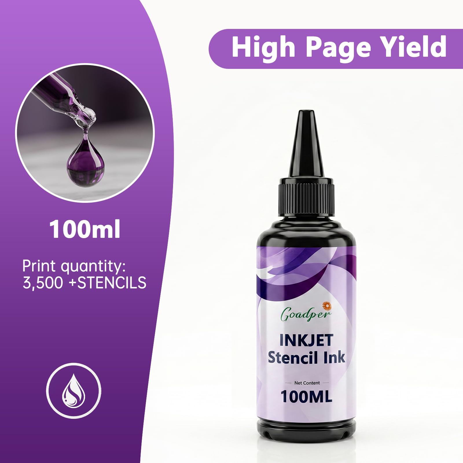 Tattoo Stencil Tinte 100ML Professionelle Transfertinte für Epson EcoTank Drucker Hohe Auflösung,Verstopfungsfrei,Verlaufssicher