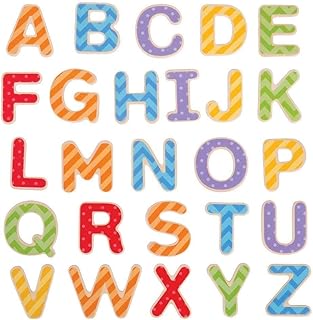Bigjigs Toys Educational Wooden Magnetic Letters - Uppercase