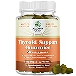 Natures Craft Vegan Thyroid Gummies with Sea Moss - Thyroid Support Gummies for Comprehensive Support for Men and Women with Iodine Selenium and Other Potent Vitamins - Gelatin-Free Non-GMO 90