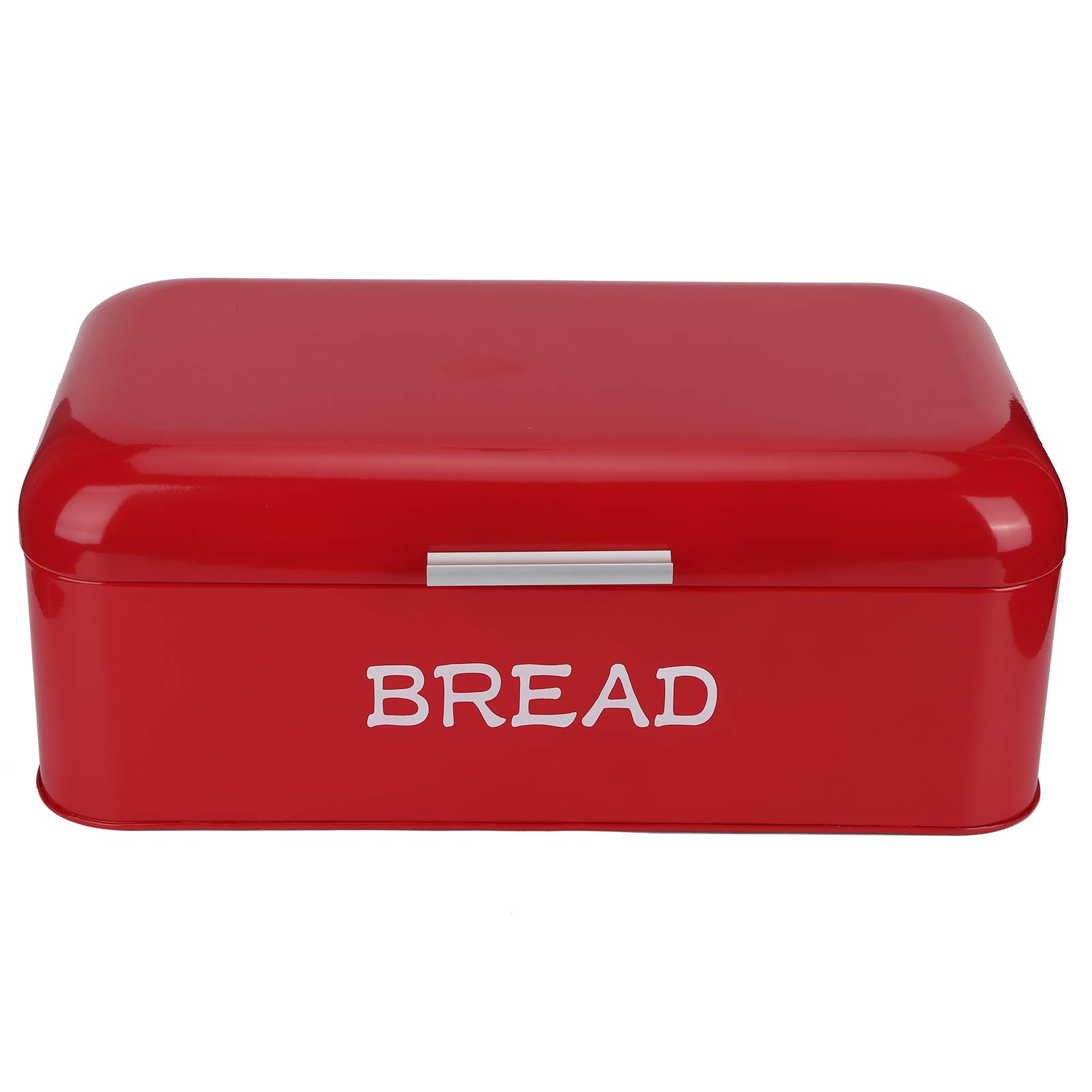SIXRUN Grande Contenitore per il Pane in Stile Europeo per Riporre la, Organizer per il Pane in Ferro Rosso, Perfetto per i Panifici Domestici, 42x16,5x24 Cm