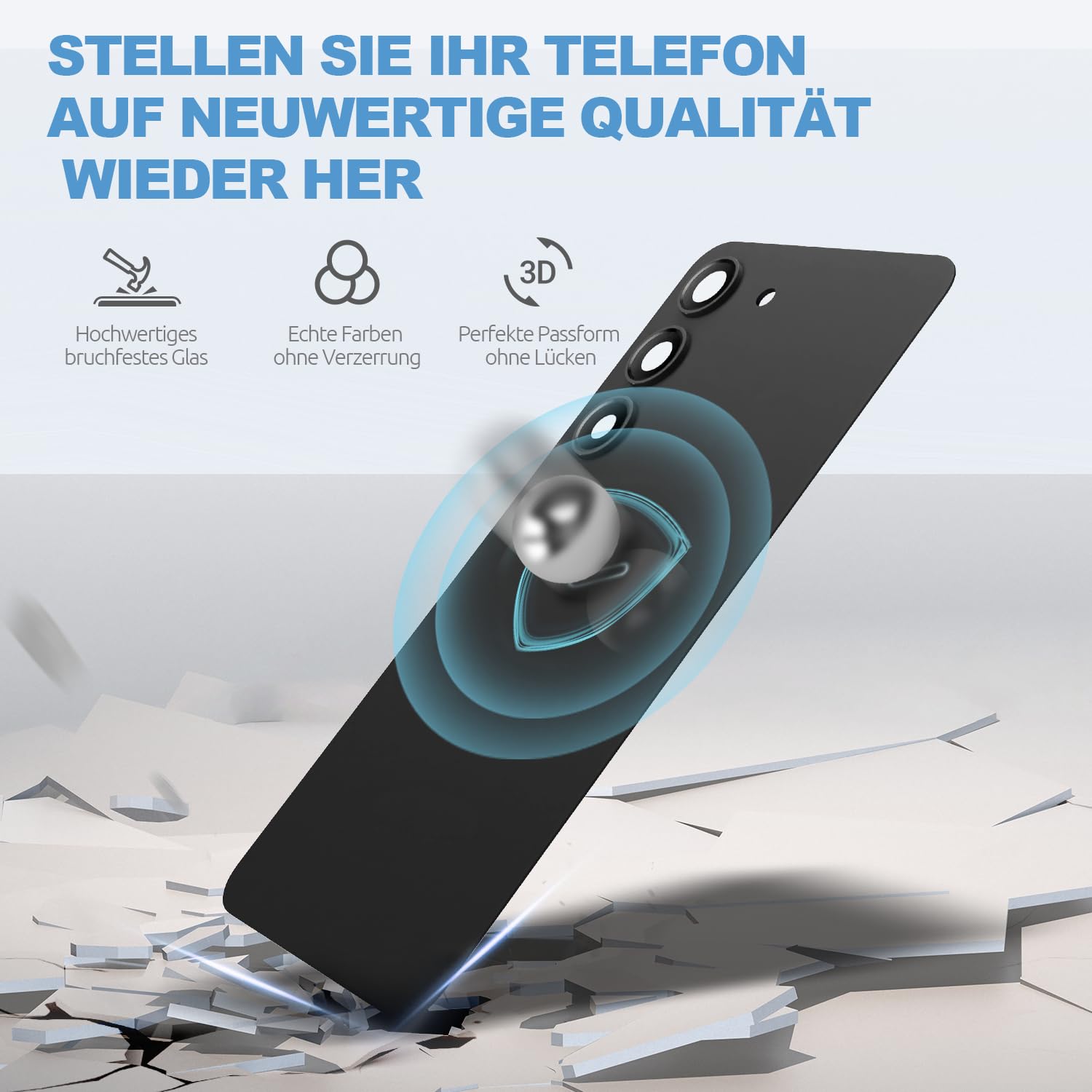 Backcover Glas für Samsung Galaxy S23 S911, Grün