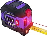 3 in 1 Digital Laser Tape Measure, 197ft/60m Laser Distance Meter, 16ft/5m Digital Tape Measure with Cross Line, AutoLock, ft/in/m Unit Switch, Measure Area, Volume, Pythagorean