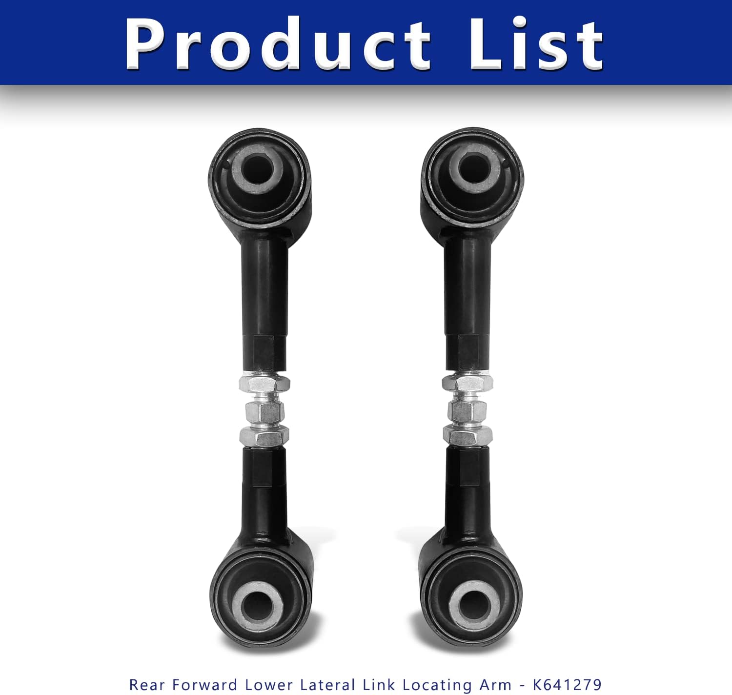 Suspension Kit, Replacement For Left & Right Rear Forward Lateral Link Locating Arm Compatible With 2006-12 Ford Fusion, 2003-08 Mazda 6, 2007-12 Lincoln MKZ, 2006-11 Mercury Milan