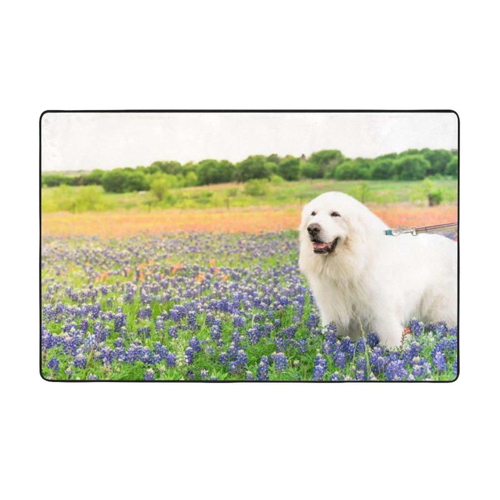 大判 犬タペストリー USA製 グレートピレニーズ コットンラグ タグ付き