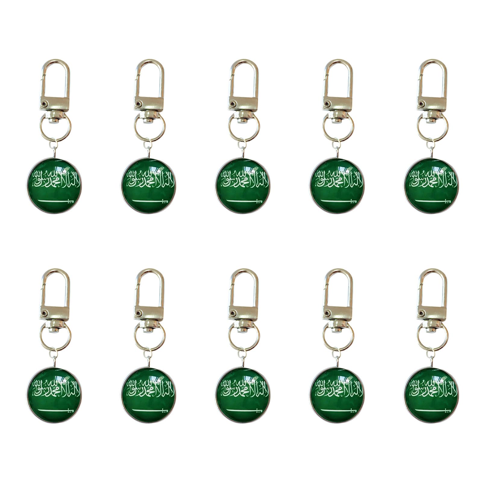 ZEPFJHE Bulk Pack of 10pcs International Flag Keychains Perfect for Party Giveaways Fan Collection and Everyday Carry Item Stainless Steel Gift Decoration