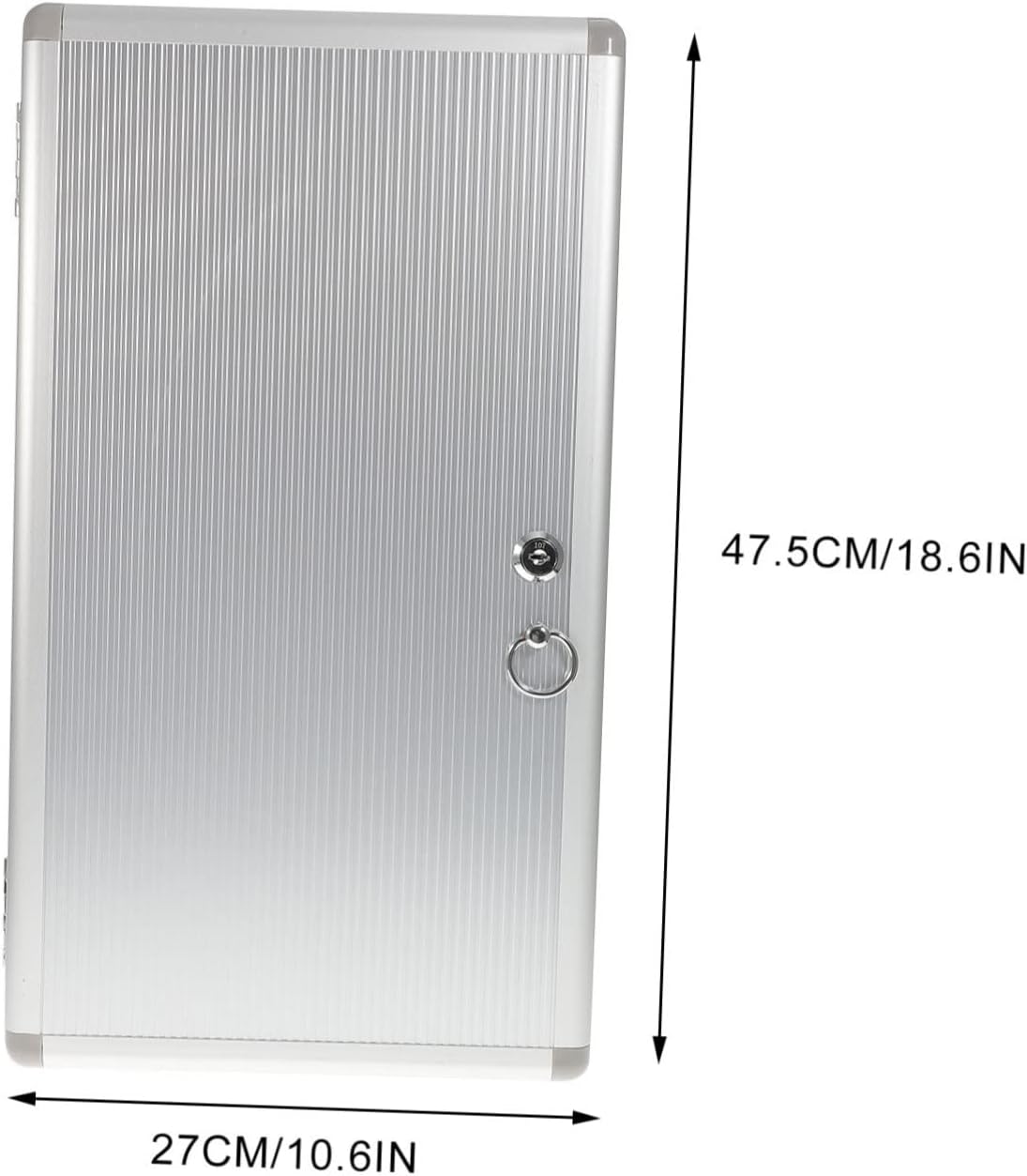 Wall Mount Key Storage Box 48 Hooks Aluminum Key Organizer Cabinet Lock for Home and Office