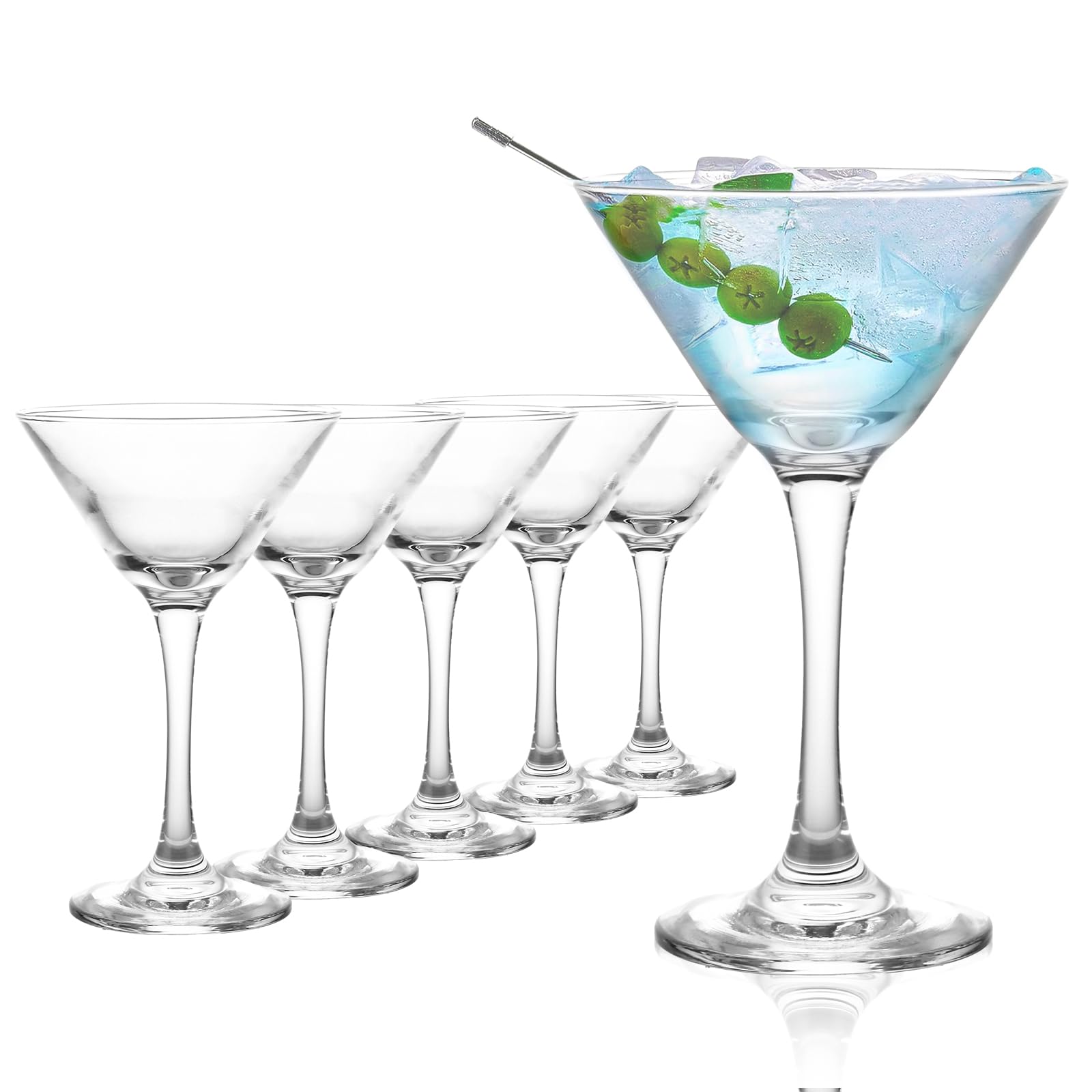 Lot de 6 Verres à Martini - 160 ml - Verres Cosmopolitan - Pour Fête, Maison, Mariages, Dîners