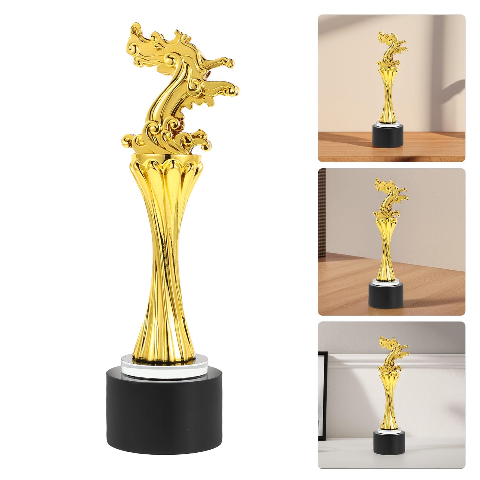 Toyvian Drachenboot Trophäe aus Resin und Kristall Eleganter Siegerpokal mit Einzigartigem Design Langlebiger Team Preis für Schüler und Partydekoration
