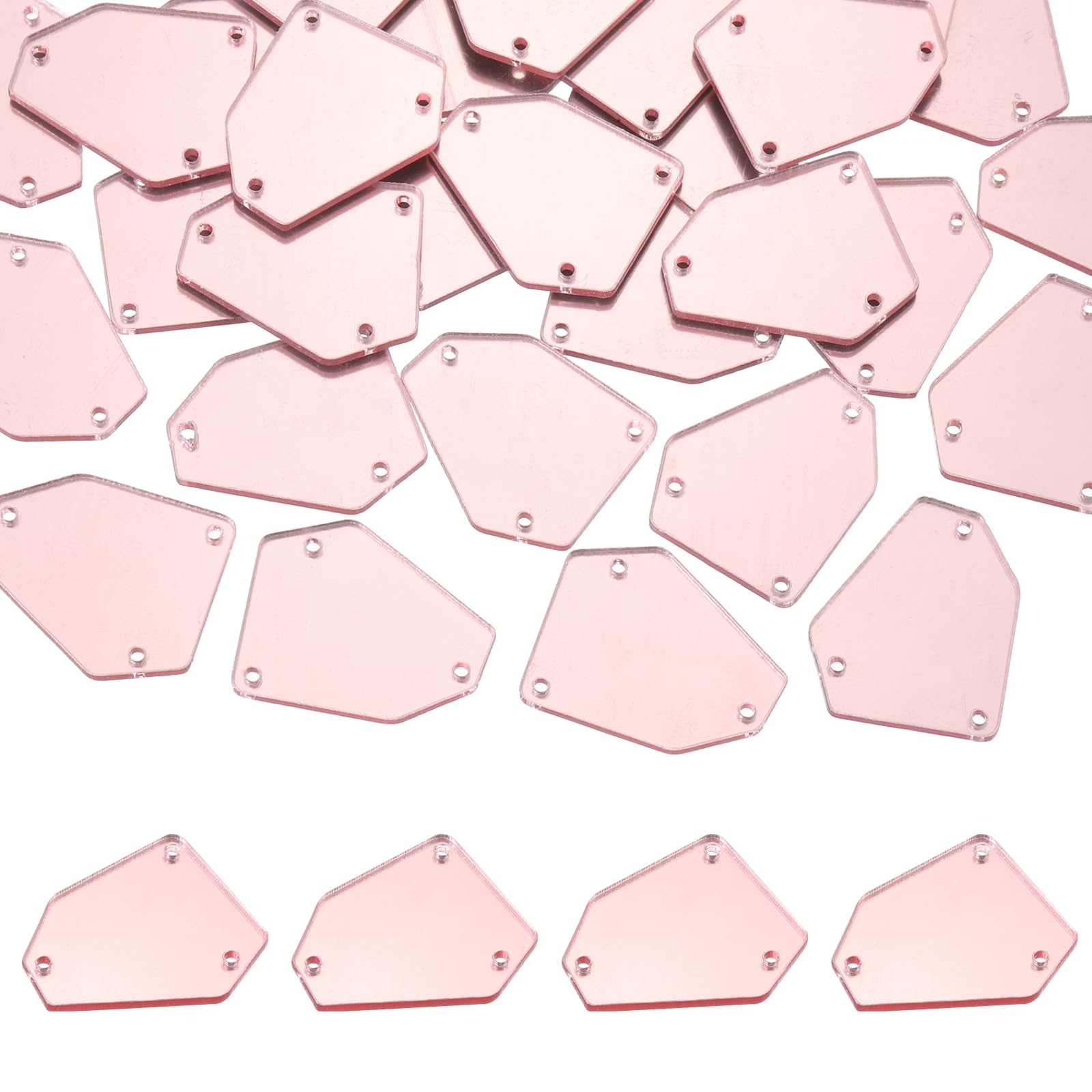 Miroirs en acrylique à coudre or rose réfléchissants pour customiser les robes de danse