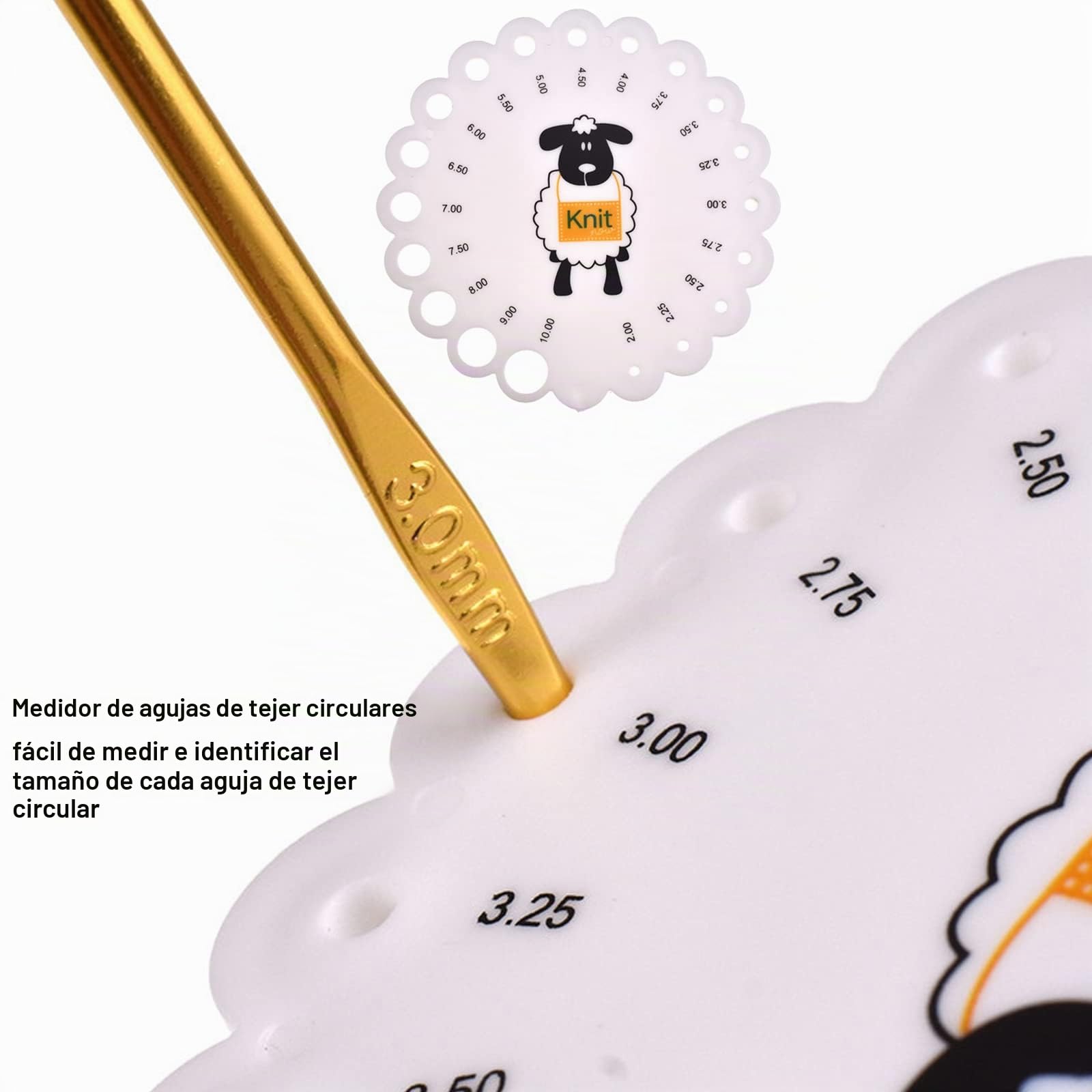 Coopay Juego de agujas circulares de acero inoxidable, 9 agujas de tejer circulares de 120 cm con soporte de aguja, 2.5 – 10 mm, agujas de tejer profesionales