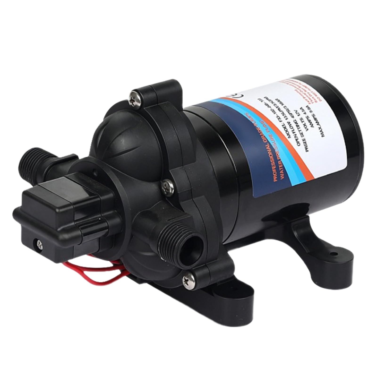 Pompa membranowa 12 V samozasysająca 3,3 GPM 45 PSI do samochodów | Membrana EPDM i silnik z rdzeniem miedzianym zapewniają długotrwałą wydajność z automatycznym wyłącznikiem ciśnieniowym i