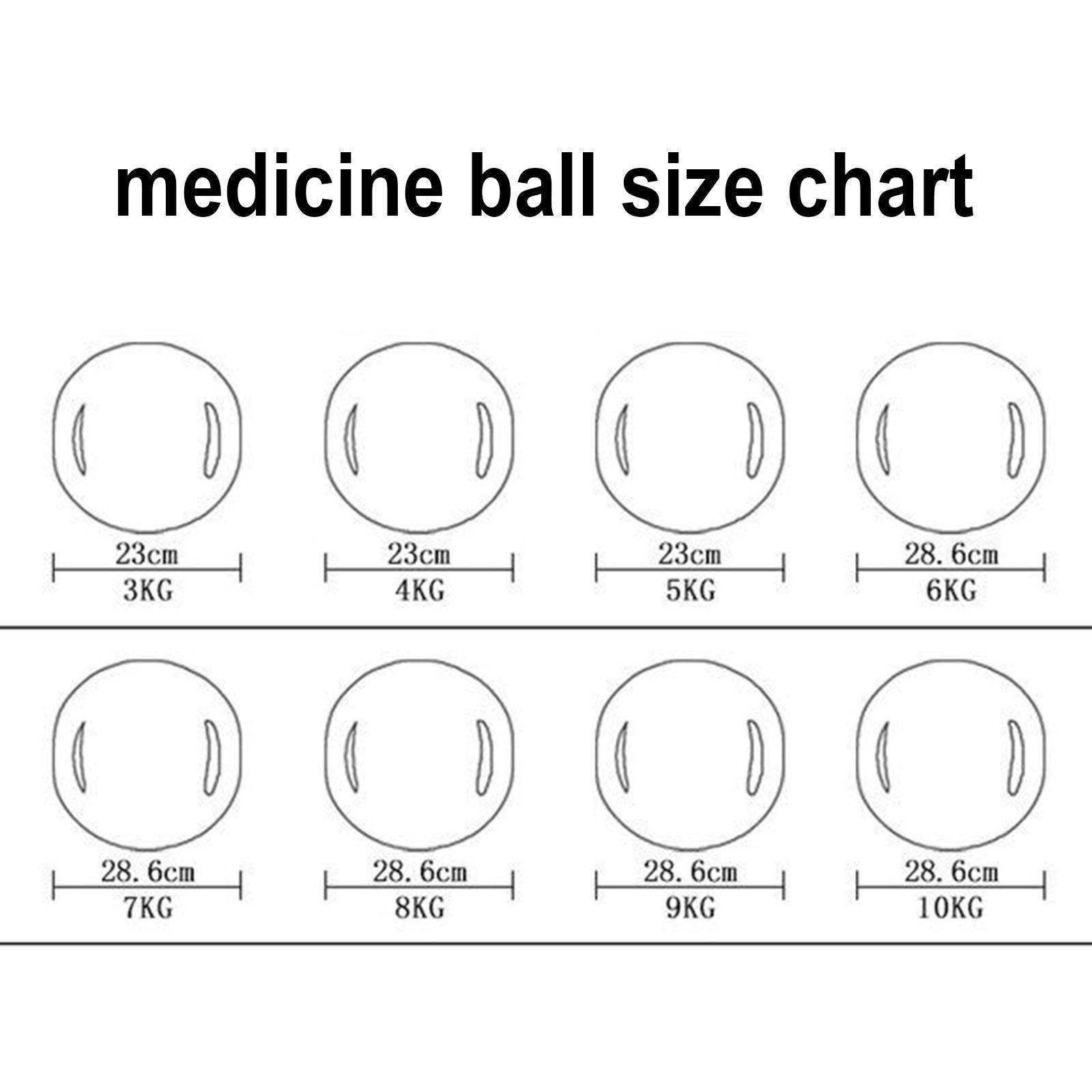 Palla mediche HUA Palle di Medicina Fitness per Uomo E Donna, Doppia Maniglia Solida Gomma Gonfiabile, Palla Equilibrata, Palla di Allenamento Forza, 3kg, 4 kg, 5kg, 6kg, 7kg, 9kg, 10 kg