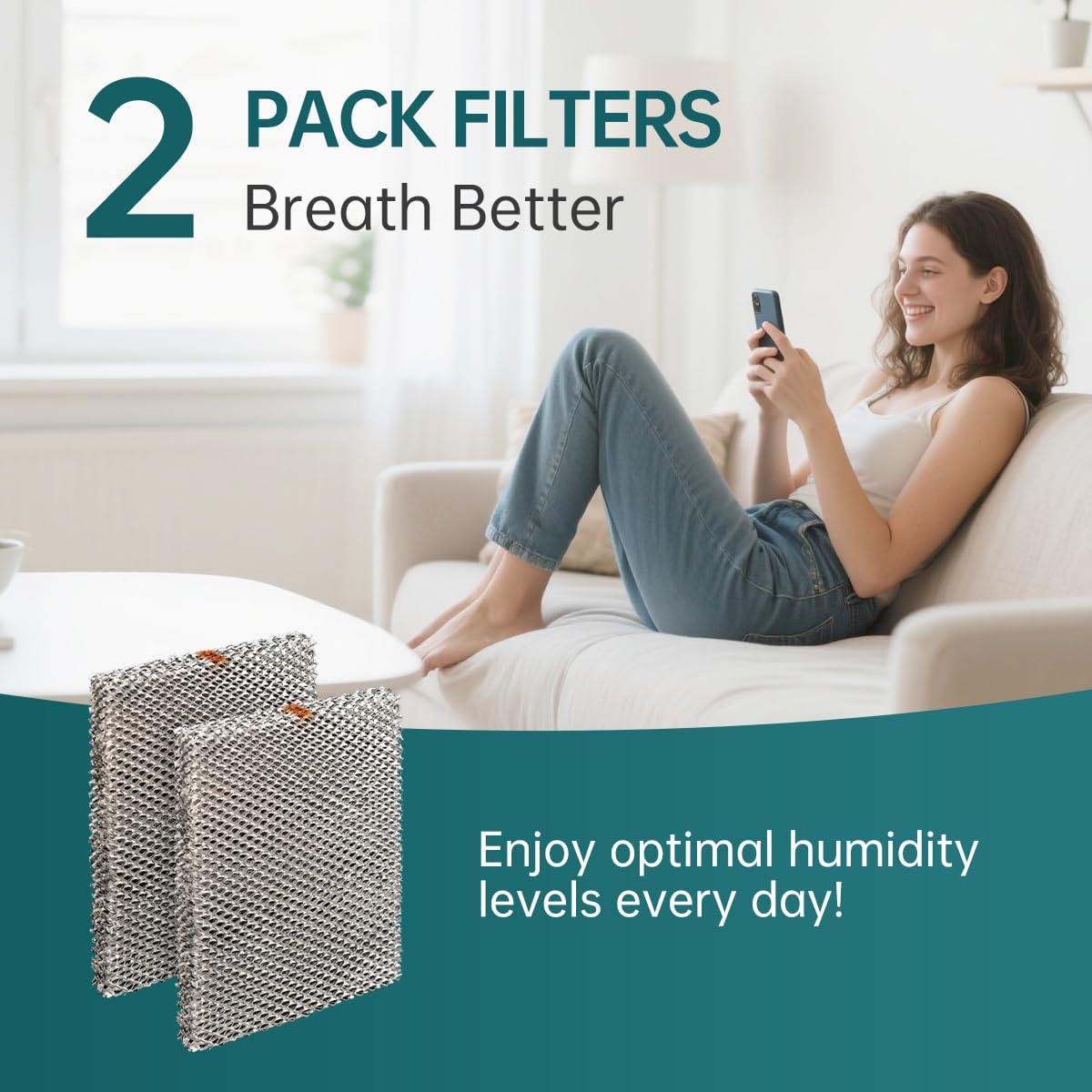 X2661 Humidifier 35 Water Panel Evaporator Compatible with HCWB3-17 HCWB3-17A HCWP3-18 HCWP3-18A HCWB2-17 HCWB2-17A HCWP2-18 HCWP2-18A WB2-17 WB2-17A WP2-18 WP2-18A 2 Packs