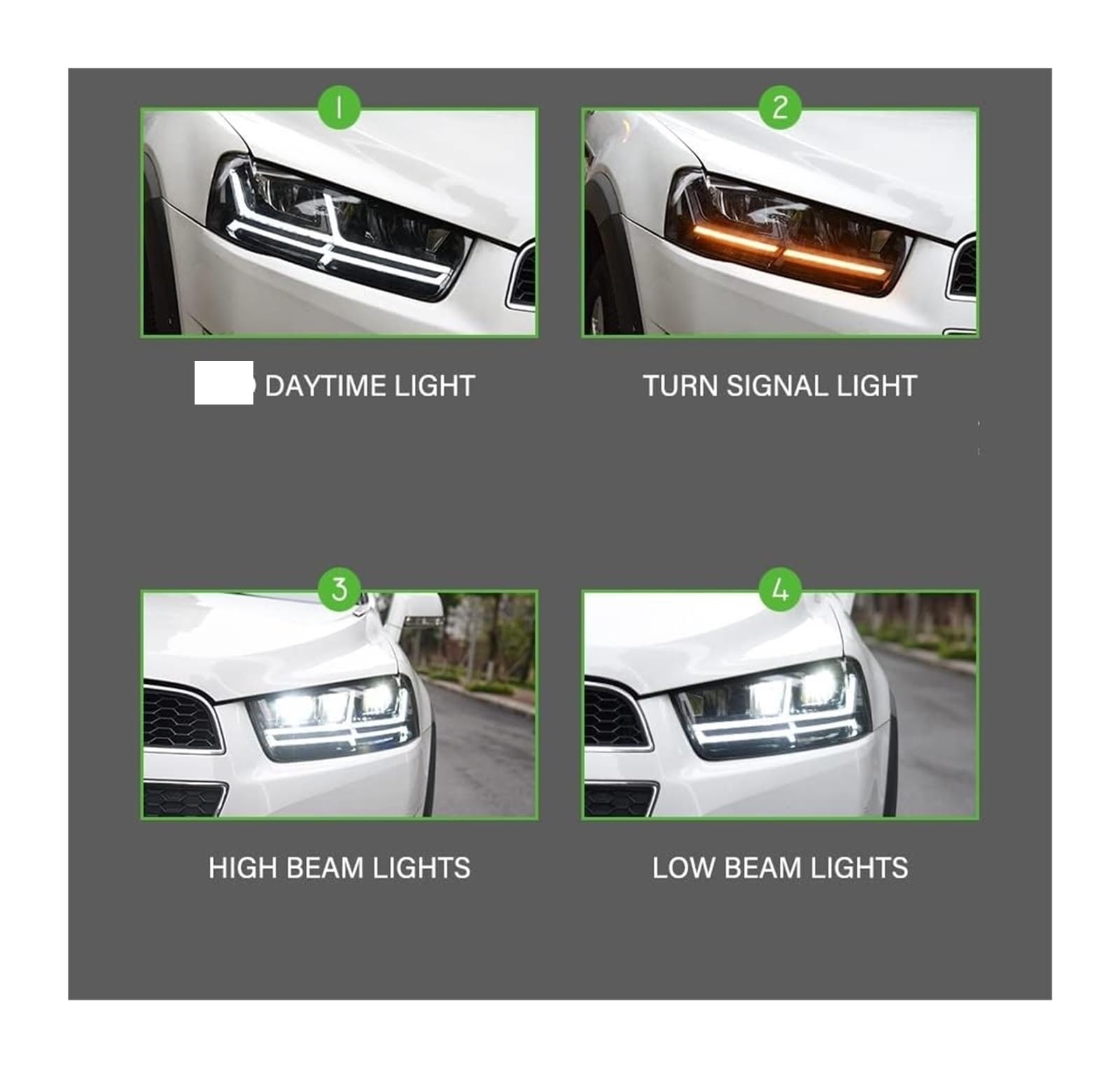 Ciloc Para Captiva 2011-2018 Luces Coche Faro Lámpara Cabeza Drl Lente Proyector Lámparas Delanteras Automotrices Luz Intermitente Retrovisor Lateral