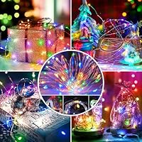 Koboko LED Lichterkette mit USB, 5M 50 LED Wasserdicht Kupferdraht Lichterkette, Bunt Lichterketten Batteriebetrieben, Dekorative Lichter für Schlafzimmer, Garten, Weihnachten, Hochzeit, Geburtstag – Ansicht 7