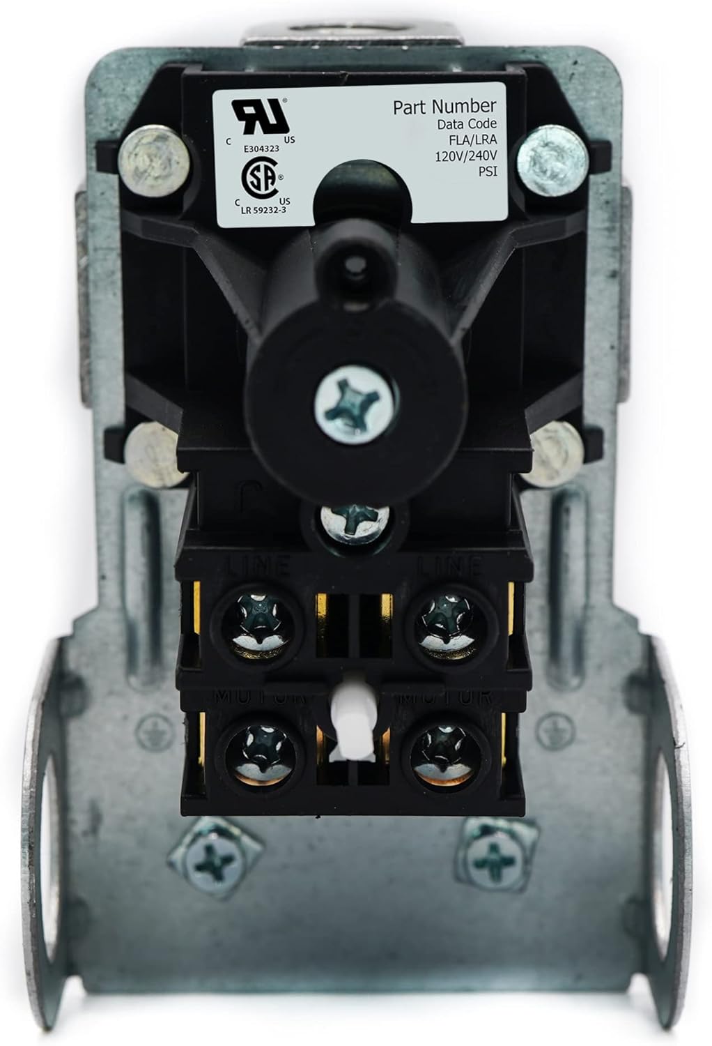 Condor 034-0199 Air Compressor Pressure Switch, 145-175 PSI, Rotary Actuator, Automatic Operation, Black