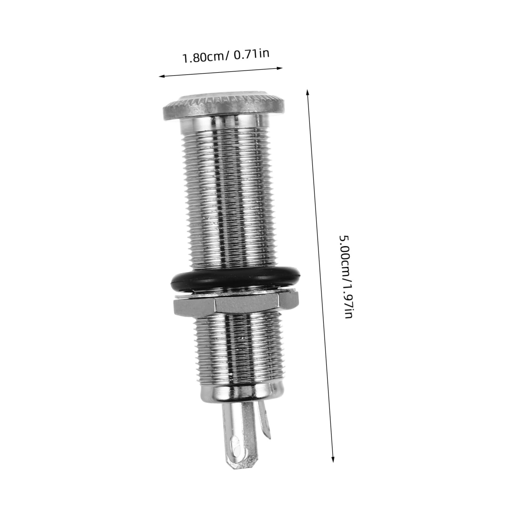 GLSTOY Guitar Fittings 2pcs Threaded Cylinder Output Jack Plug Electric Guitar Accessory Flush Mount User-friendly Design