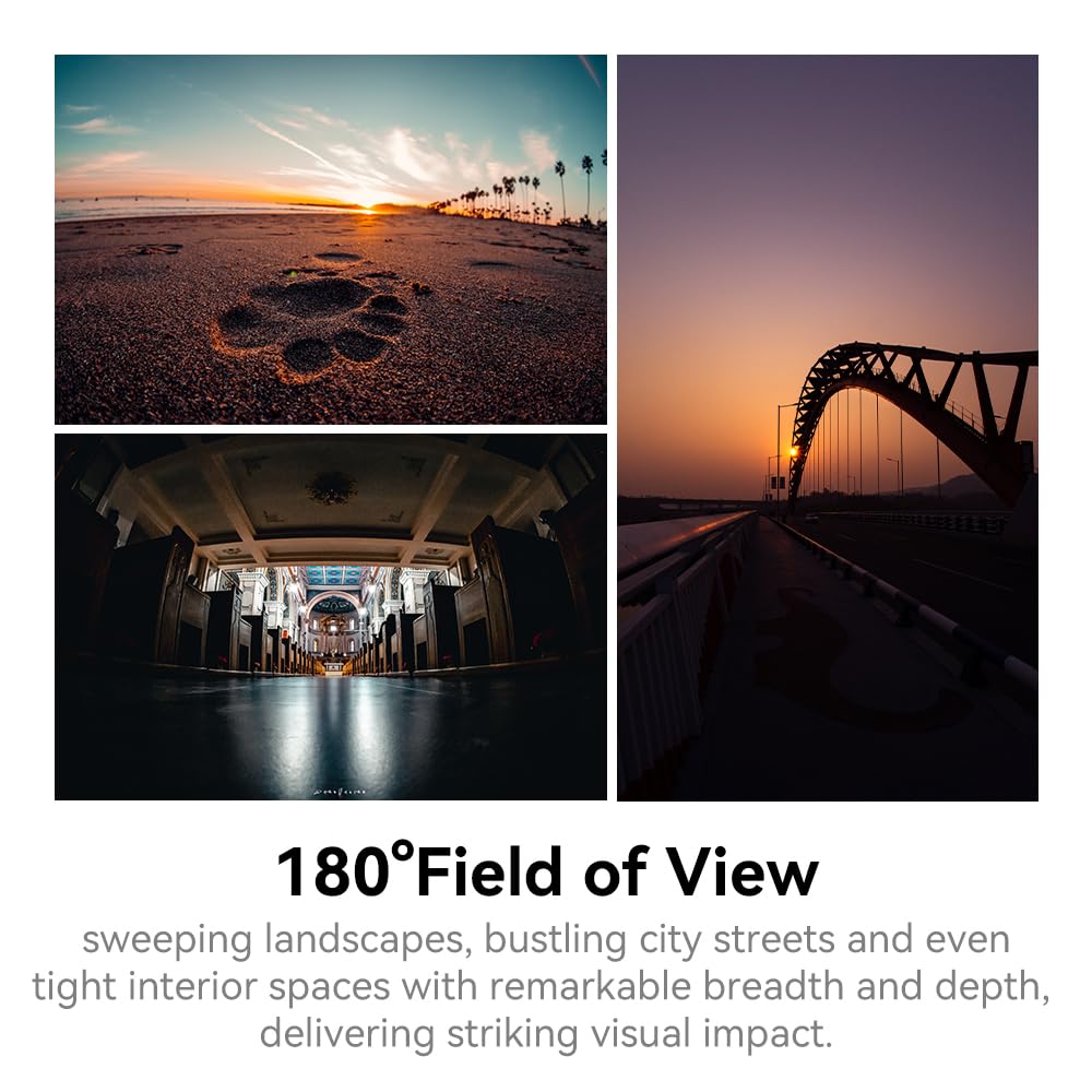 TTARTISAN APS-C 7.5mm F2 Fisheye Obiettivo, 180° ultra ampio, ampia apertura F2 con anello di apertura, compatibile con fotocamere Sony E-mount A5000, A5100, A6000, A6100, A6300, A6400, A6500