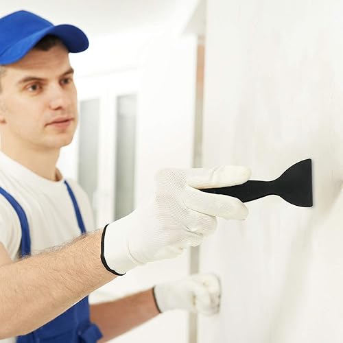 Vista 3 de 12 espátulas de plástico para masilla, herramienta de instalación de adhesivos para eliminar burbujas de aire, raspadores de pintura flexibles