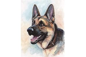 Diamond Painting of an Enchanting German Shepherd