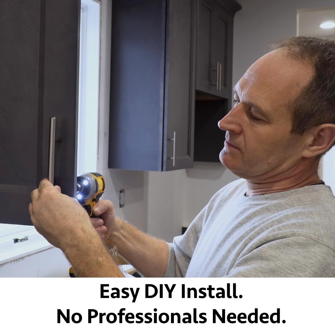 ALPINE HARDWARE Premium Solid Euro Style Bar Handle Pull-25Pack-5 In Hole Center & 7 1/2 In Length-Heavy Stainless Steel Handle Pull W/ Satin Copper/Bronze Finish-American Owned Cabinet Hardware