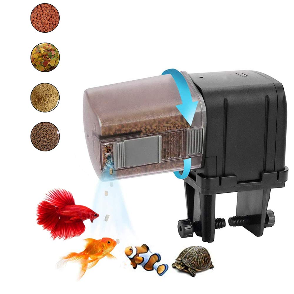 Automatic Fish Feeder, Aquarium Fish Tank Adjustable Food Dispenser, Use for Turtles, Saltwater/Tropical Fish, Freshwater Fish Like Gold Fish