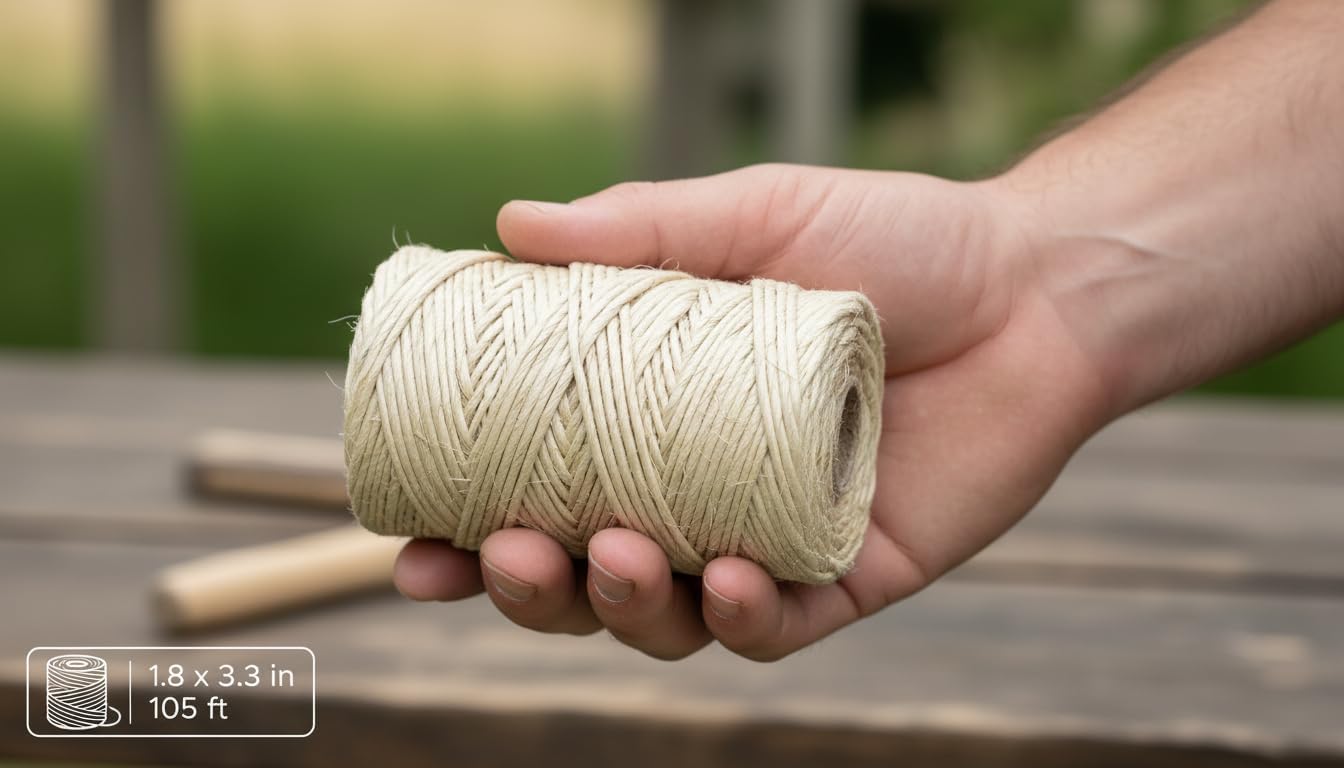 Sisalana® Premium Brazilian 164ft (50m) Coil Sisal Twine, 100% Natural Garden Twine for Plants, Crafts, Gift Wrapping, Packing & DIY Projects, Strong & Biodegradable image 3