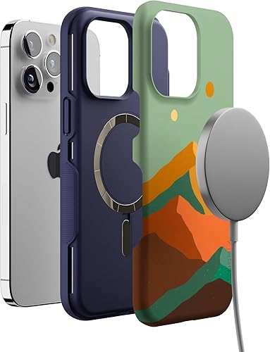 Miniatura 4 de Casely Funda para iPhone 14 Pro Max Endless Peaks Colorblock Mountain Compatible con MagSafe Diseño protector audaz