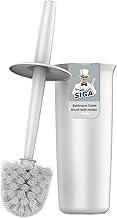 MR.SIGA Toilet Bowl Brush and Holder for Bathroom, White, 1 Pack