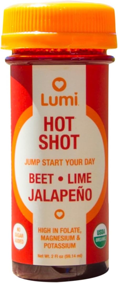 Lumi Juice, Hot Shot JalapeƱo Nutrition Shot, 2 Ounce (Pack of 14), Organic, Cold-pressed, HPP