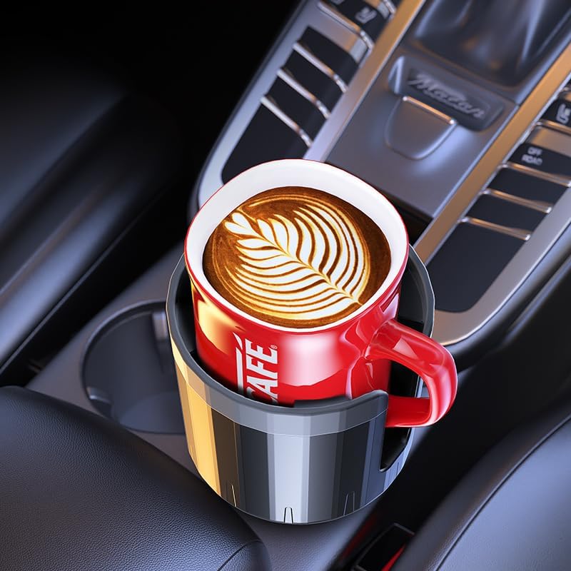 Car Cup Holder Expander, Universal Cup Holder Expander with Adjustable Base, Cup Holder Insert for 10-46 OZ Bottles, Cups, Extra Automotive Cup Holder for Car Fits for Yeti, Hydroflask