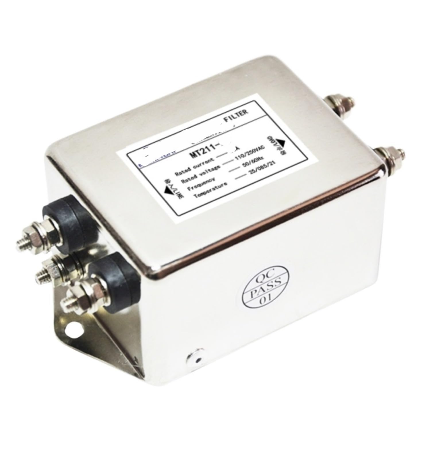 Filtre monophasé à Section Unique, 220V AC, 3A 6A 10A 20A 30A 50A 60A 80A 100A 120A 150A 200A(MT211-150 150A Screw)