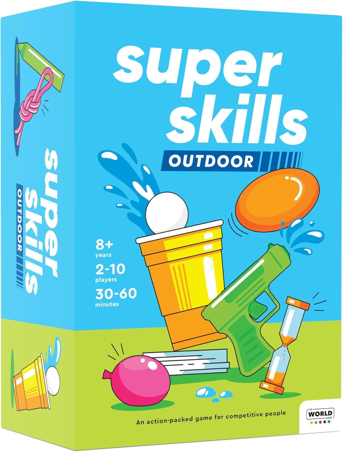 The World Game Super Skills Outdoor Garden Games for Kids 8 and up - Family Water Fun for Camping Parties & Summer Play