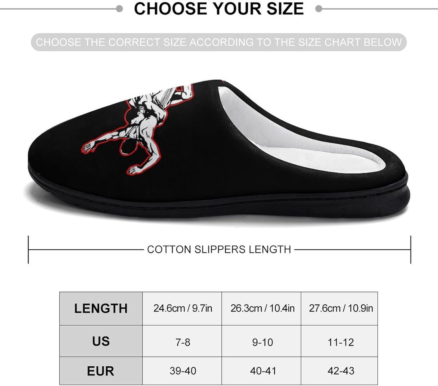 U.S. Wrestling Women's House Slippers Memory Foam Warm Shoes Spa Rubber Sole Indoor Outdoor