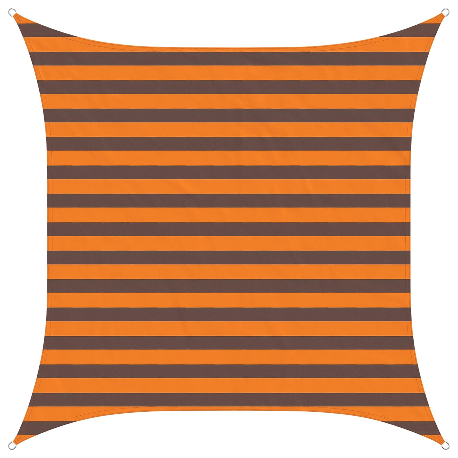 vidaXL Sun Shade Sail Orange and Brown 2 x 2 m 100% Polyester Oxford, Balcony Canopy, Modern Outdoor Shade Sail, UV-Resistant Sunshade for Garden, Patio and Poolside, Weather Cover and Shelter