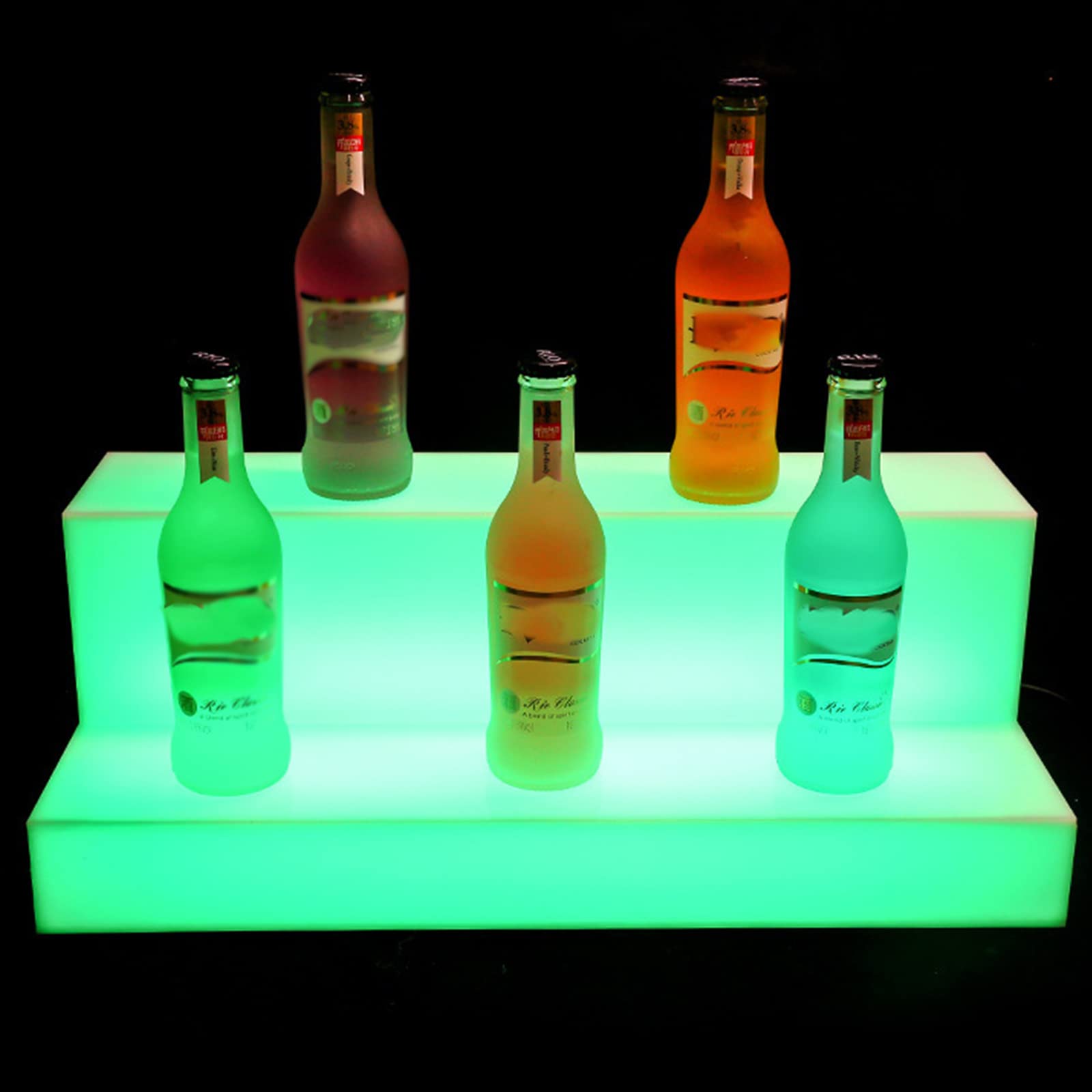 Présentoir bouteille de vin LED multicolore télécommandé pour comptoir