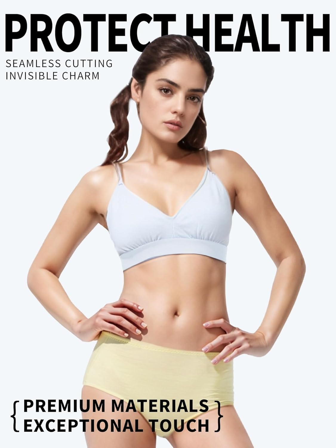Women’s Merino Wool Wireless Triangle Bralette - Image 2