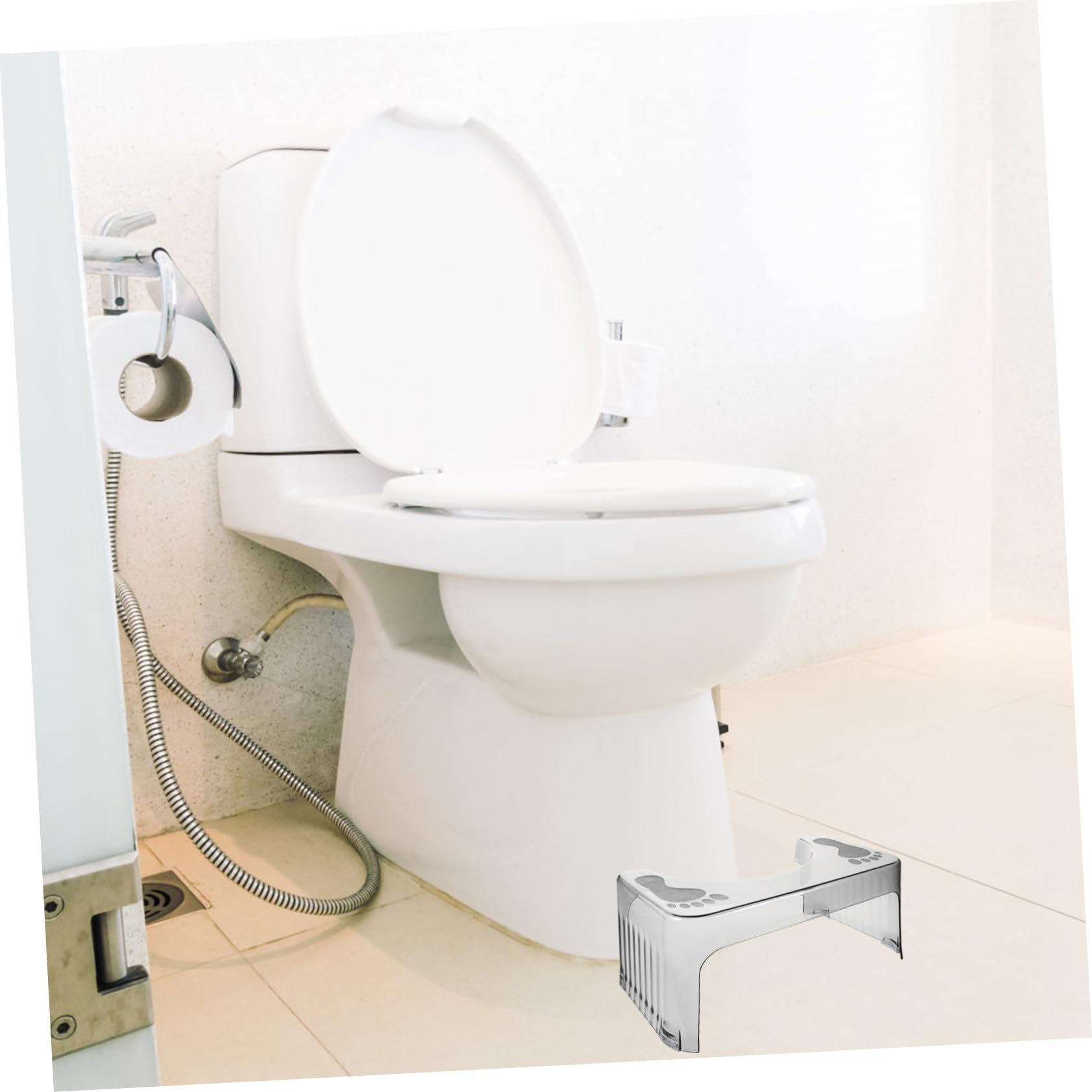 Toilettenhocker Kinder Badezimmer Kunststoff aus und Zuhause | Rutschfest, Anti Rollover und Grate, Stabile Ausführung mit Hoher Tragkraft