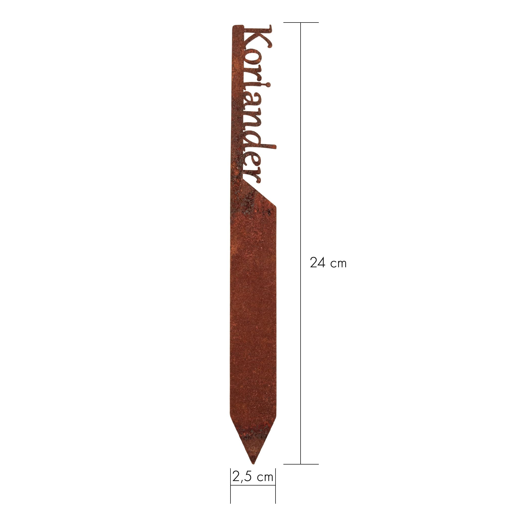 EXTRAVAGANT® Garden Stake "Coriander" Herb Stake Herb Signs Plant Signs Plant Stakes Metal Steel Rust Patina Weatherproof for Garden Bed Garden Signs Garden Decoration Rust Stake - Image 3