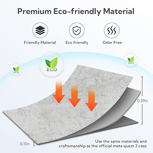 Miniatura 2 de ZYBER Funda de transporte para Meta Quest 2 funda de viaje de fieltro duro para Oculus Quest 2 accesorios con material de primera calidad aspecto